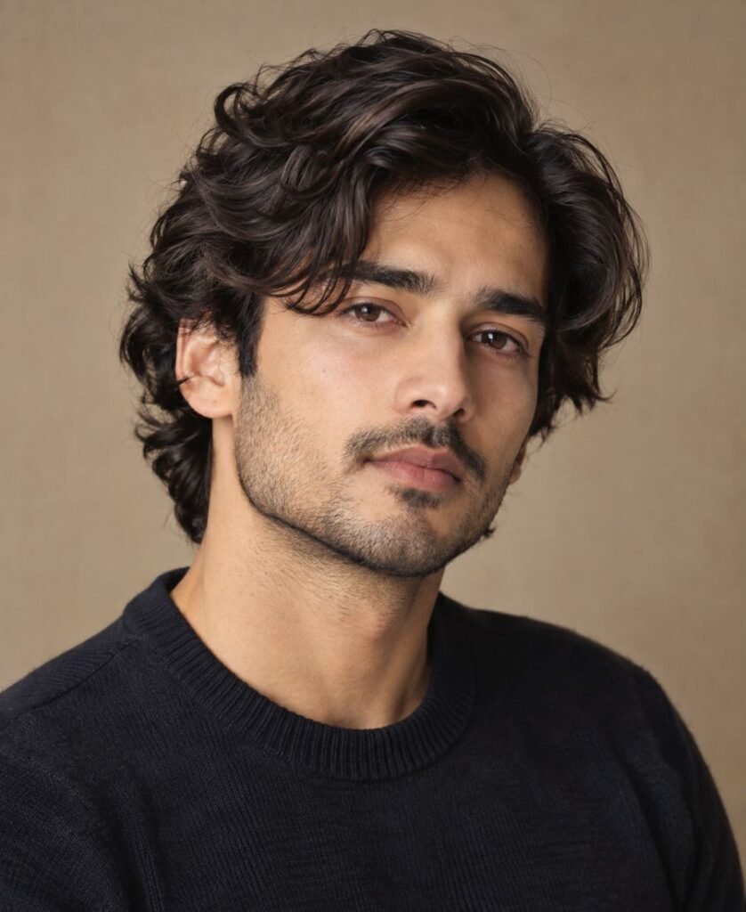 Medium-Length Wavy Hair Cut